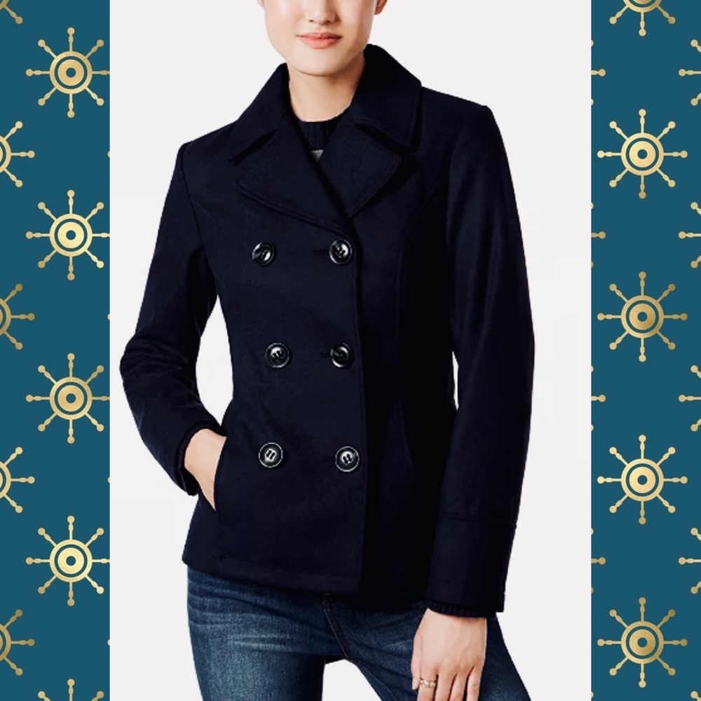 PEA COAT -from Macy’s- Junior LG - Med in women -NEW (only worn once!)